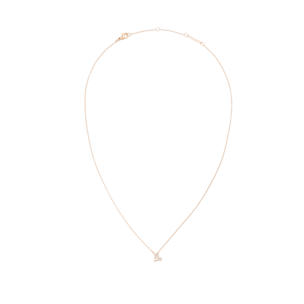 Crystal Zodiac Chain Necklace Rose Gold