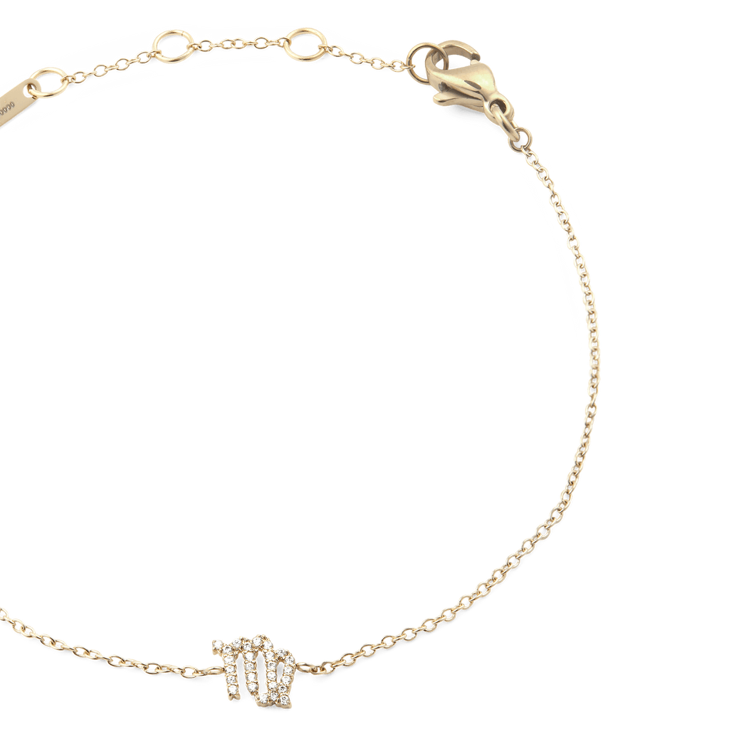 Crystal Zodiac Chain Bracelet Gold