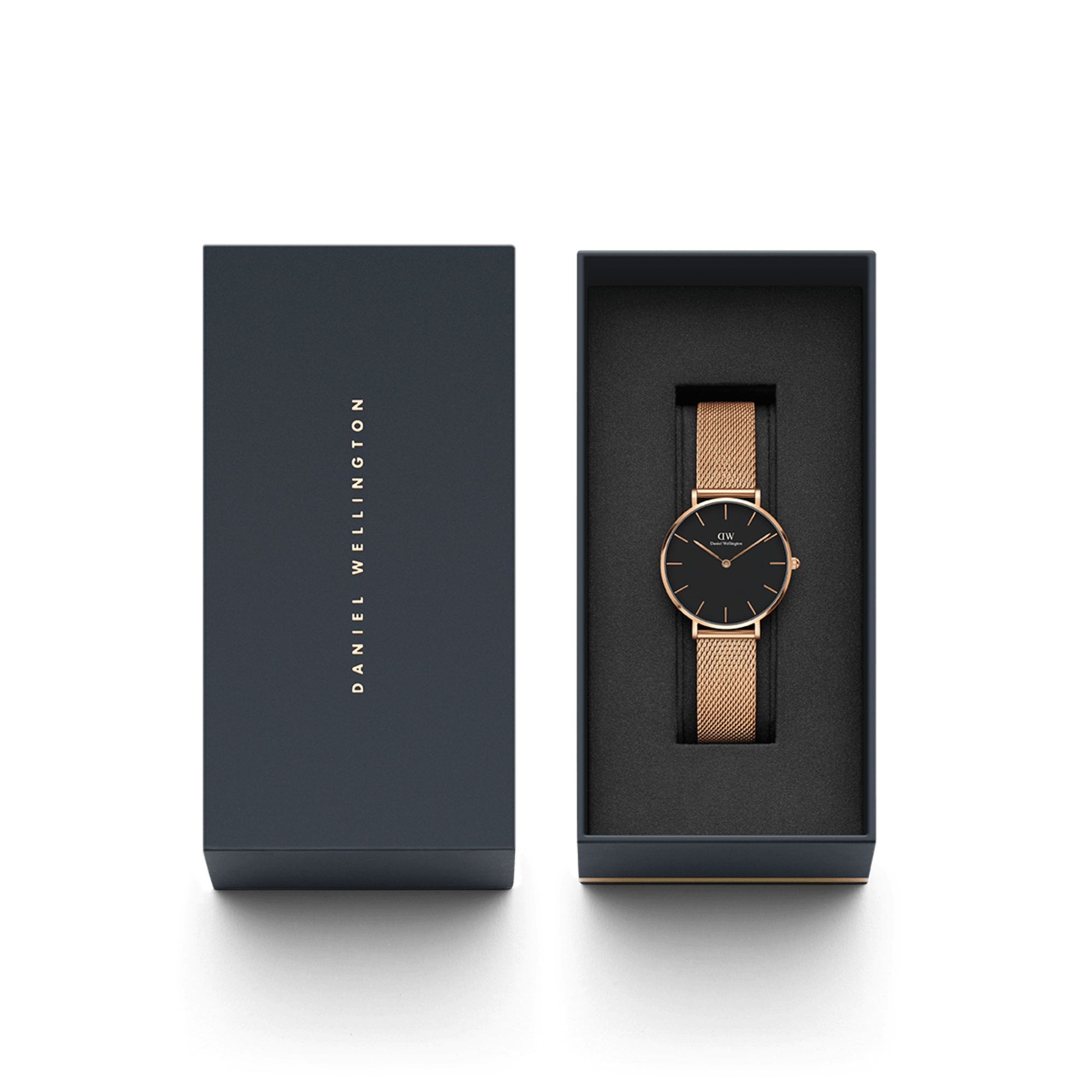 Petite Melrose Black Rose Gold