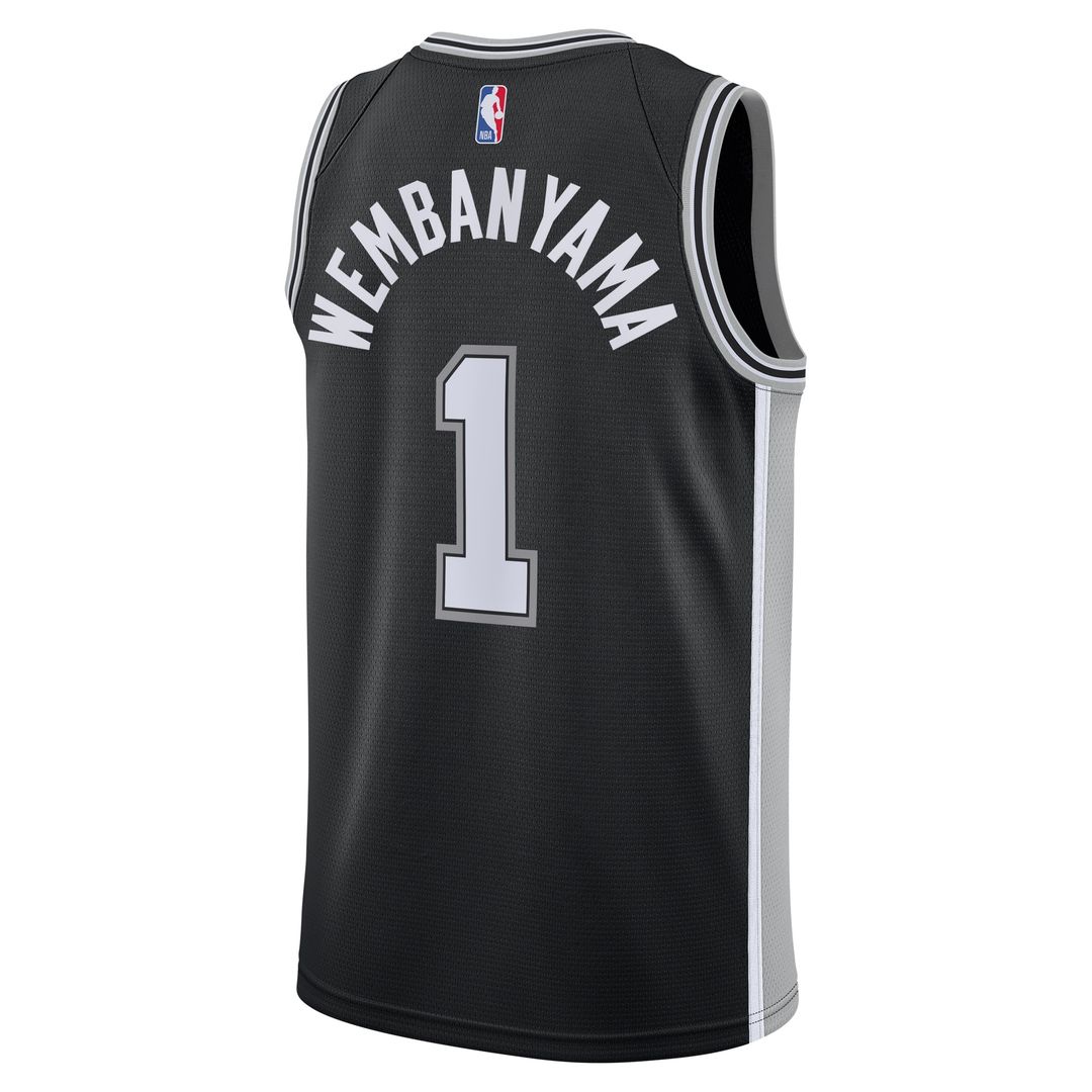 Victor Wembanyama San Antonio Spurs Nike Youth Swingman Jersey - Icon Edition - Black