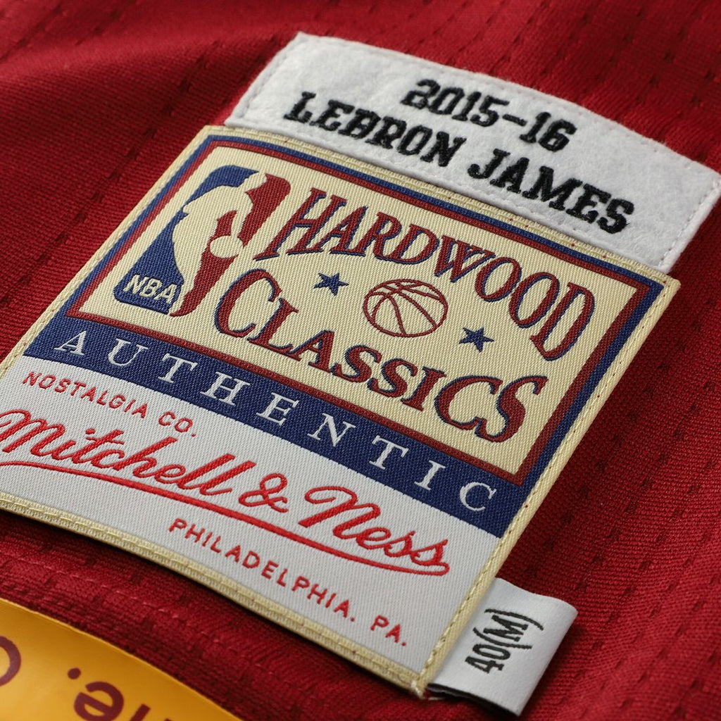 LeBron James Cleveland Cavaliers Mitchell & Ness Hardwood Classics 2015/16 Authentic Jersey - Wine