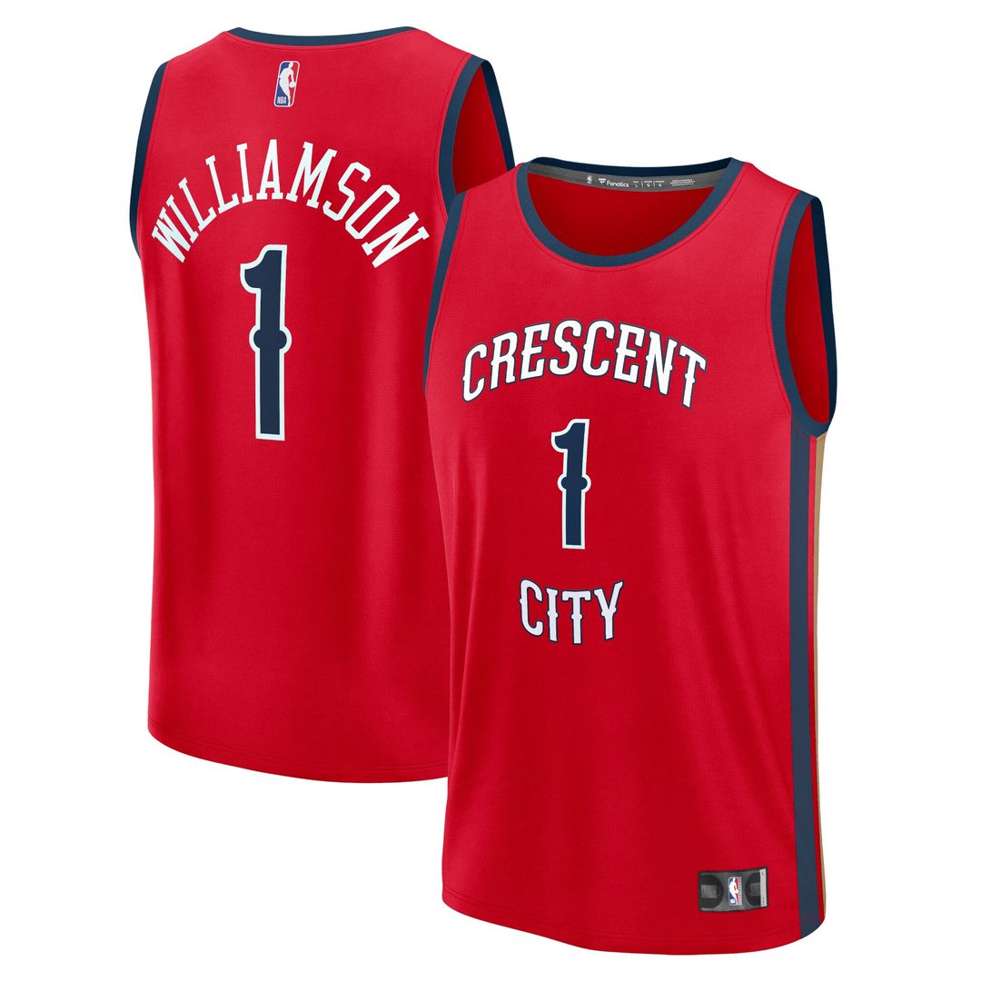 Zion Williamson New Orleans Pelicans Fanatics Fast Break Replica Player Jersey - Statement Edition - Red