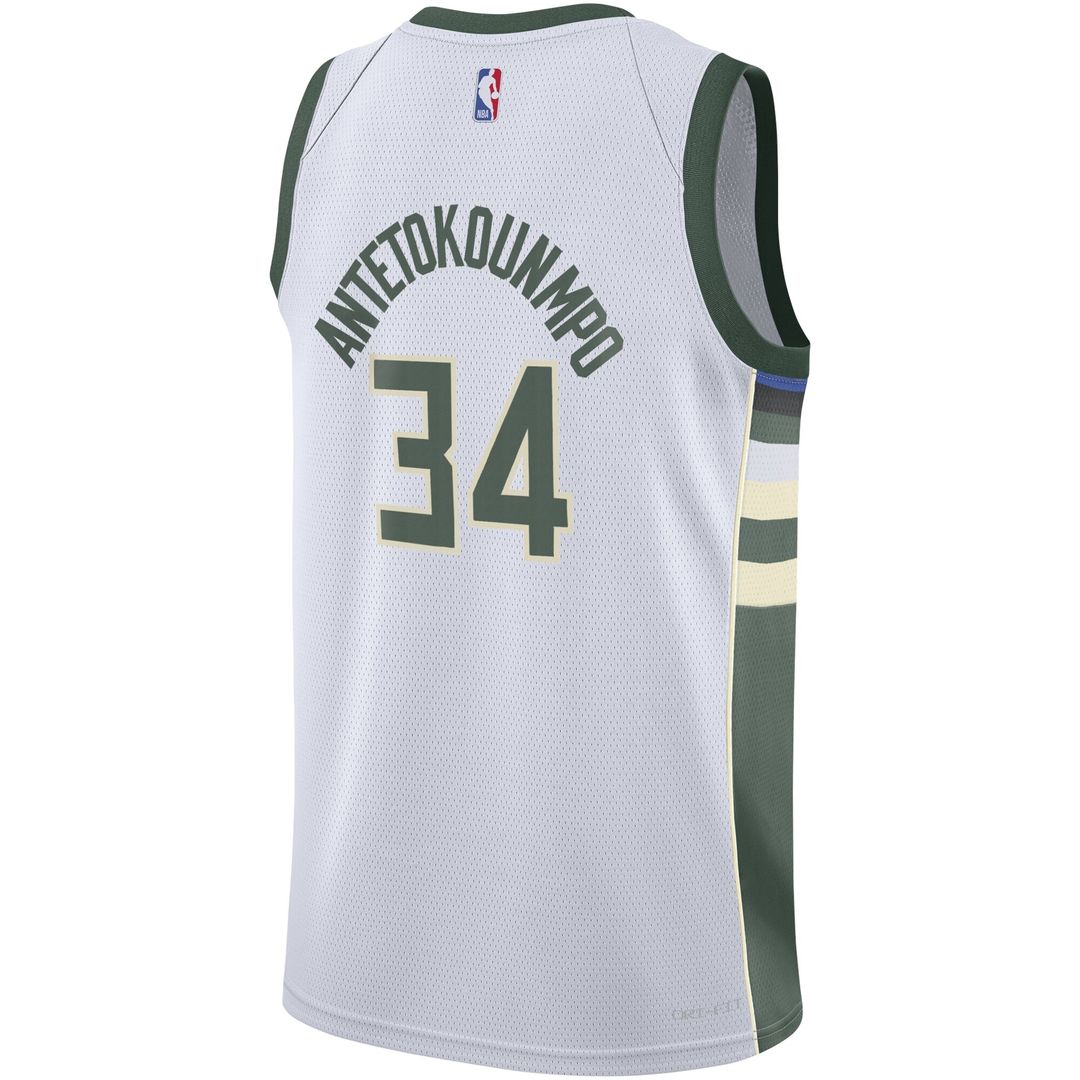 Giannis Antetokounmpo Milwaukee Bucks Nike Youth Swingman Jersey - Association Edition - White