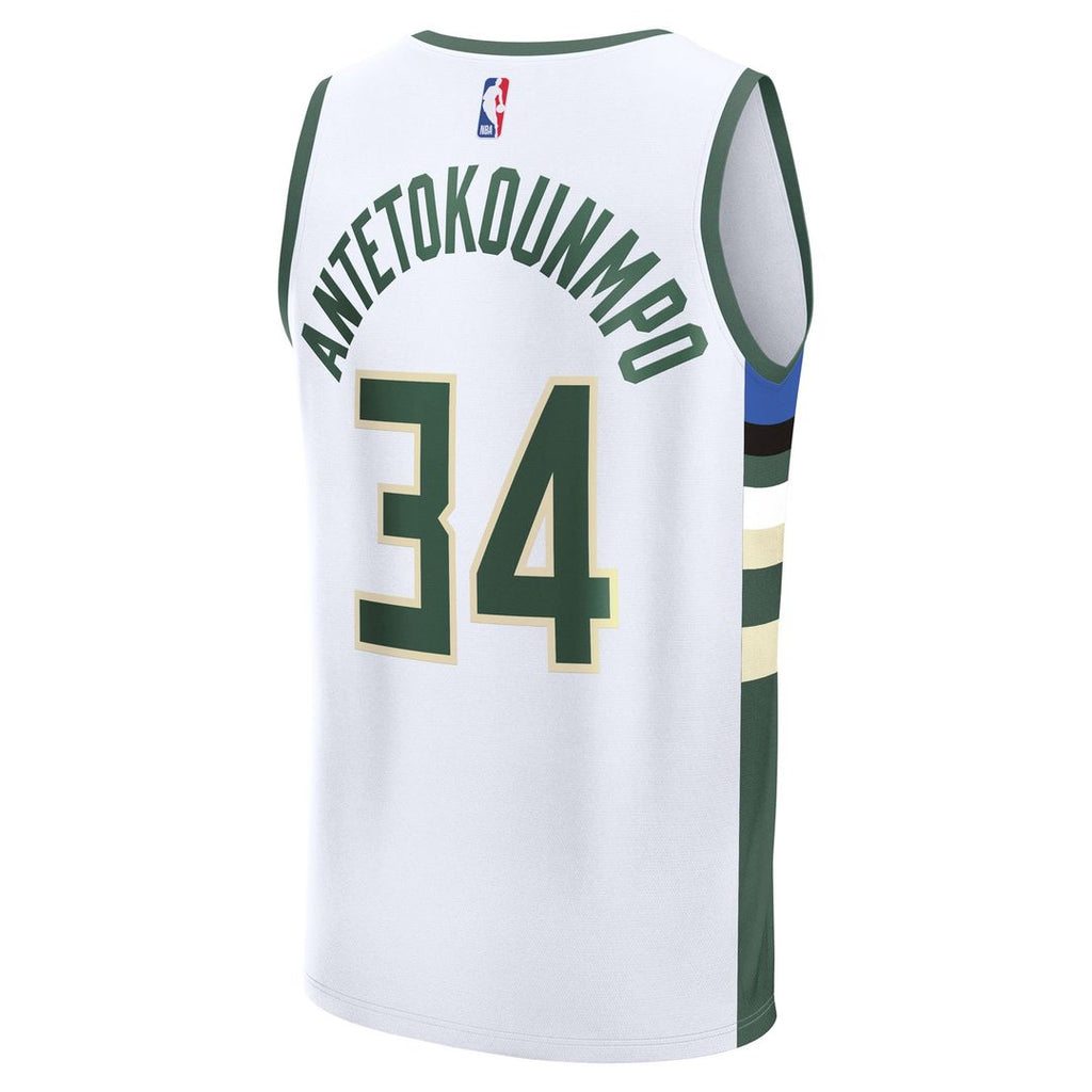 Giannis Antetokounmpo Milwaukee Bucks Fanatics Fast Break Replica Player Jersey - Association Edition - White