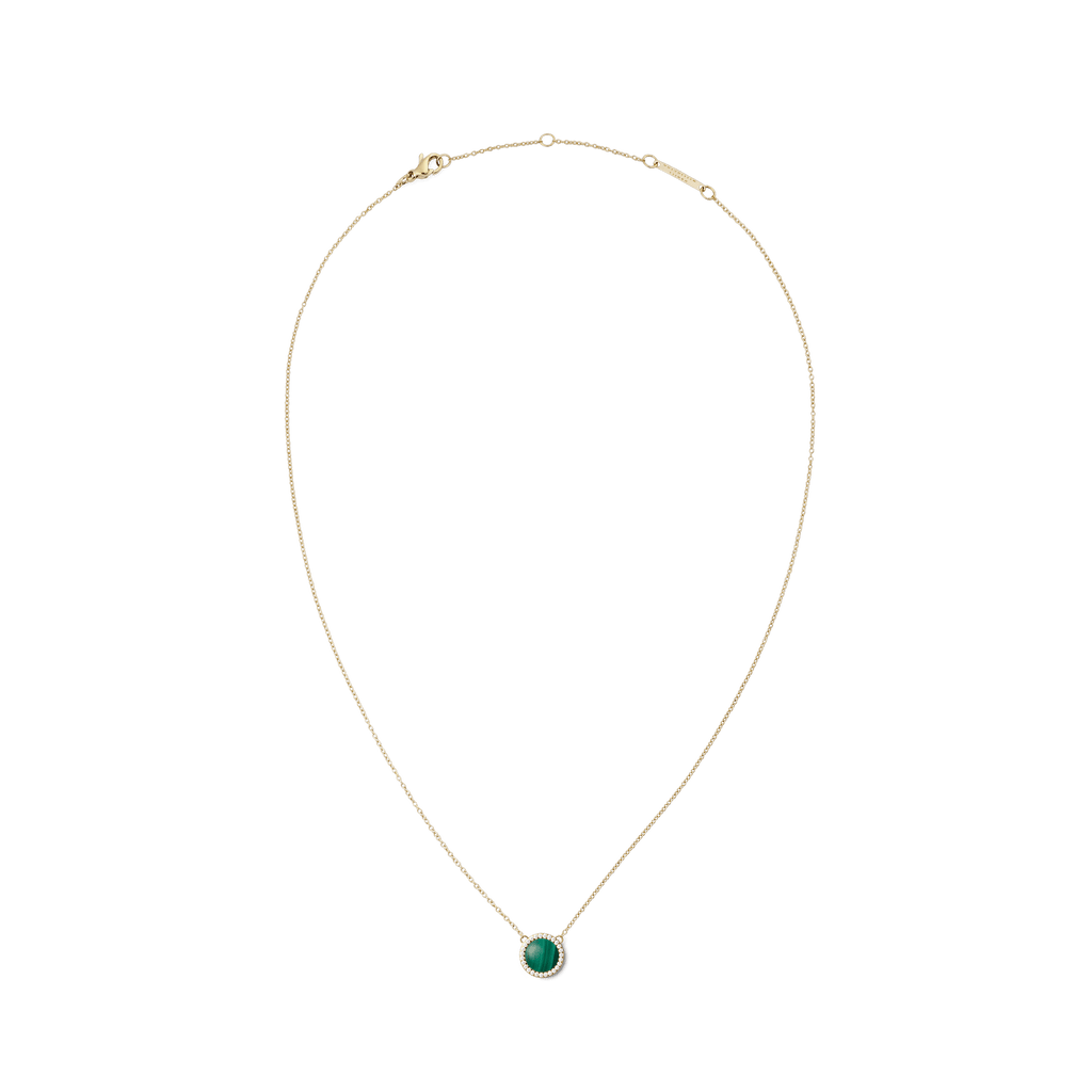 Audrey Necklace Malachite Gold