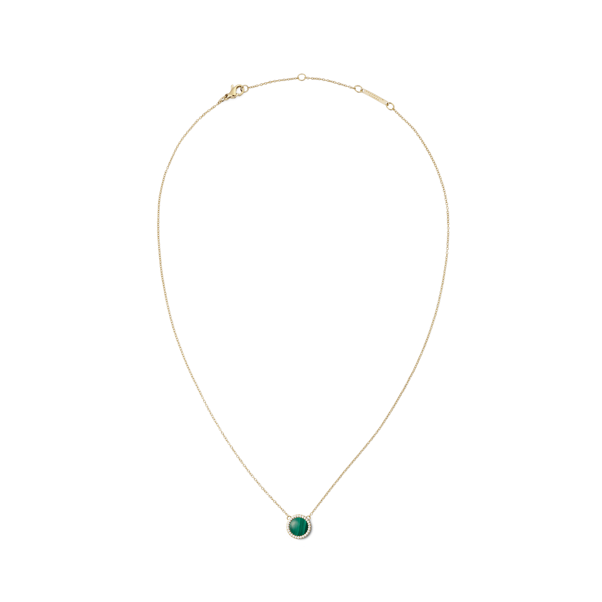 Audrey Necklace Malachite Gold