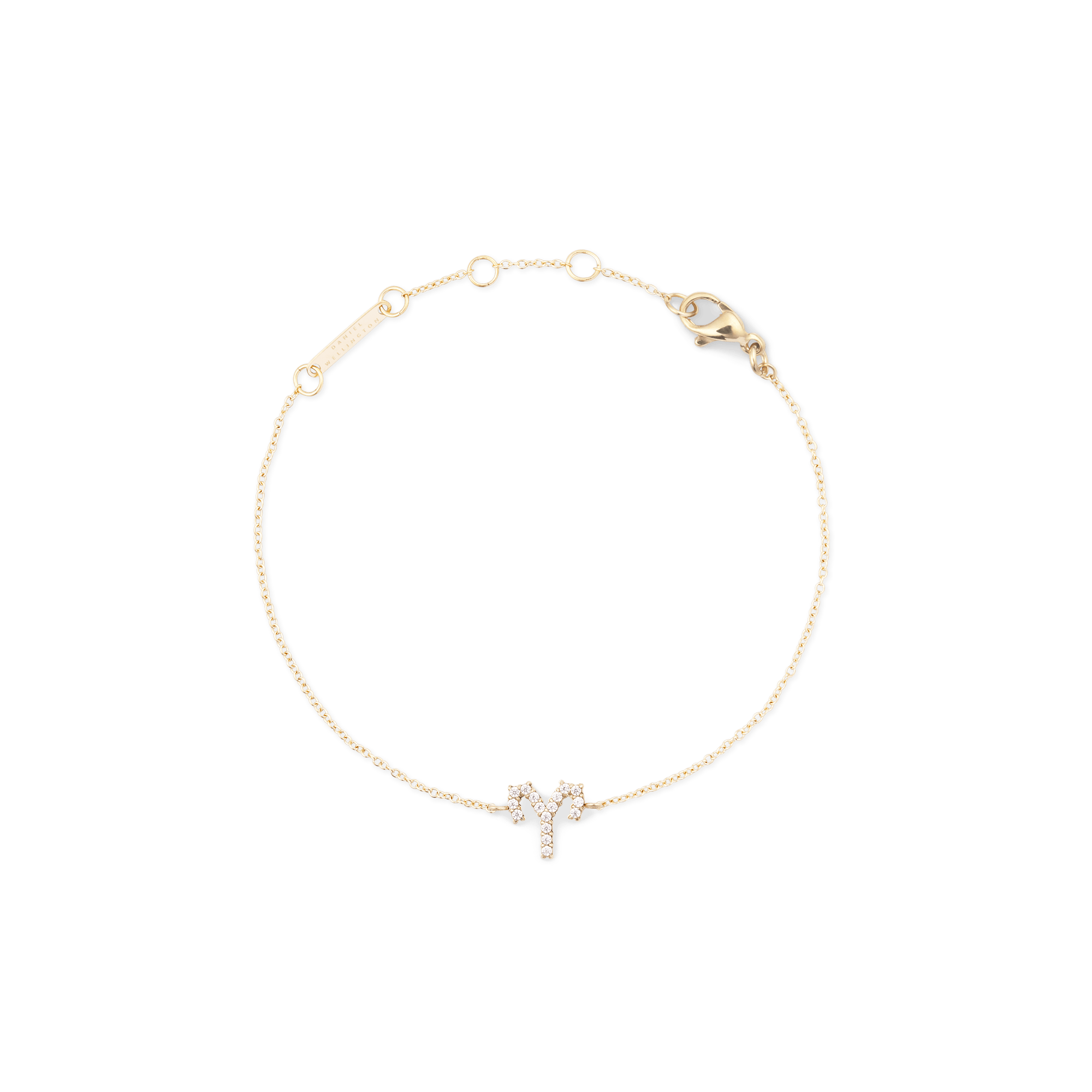Crystal Zodiac Chain Bracelet Gold