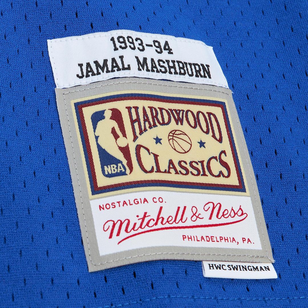 Jamal Mashburn Dallas Mavericks Mitchell & Ness 1993/94 Hardwood Classics Swingman Jersey - Blue