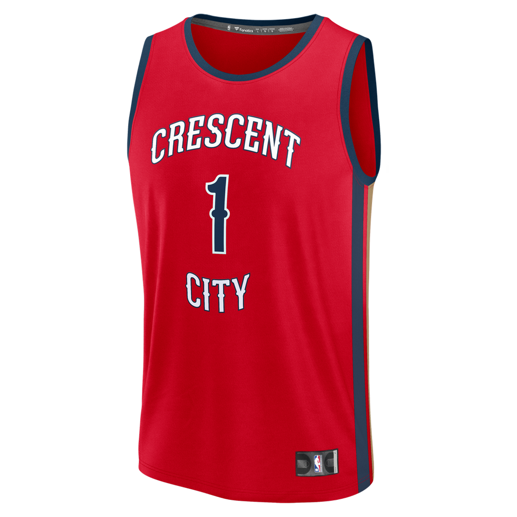 Zion Williamson New Orleans Pelicans Fanatics Youth Fast Break Player Jersey - Statement Edition - Red
