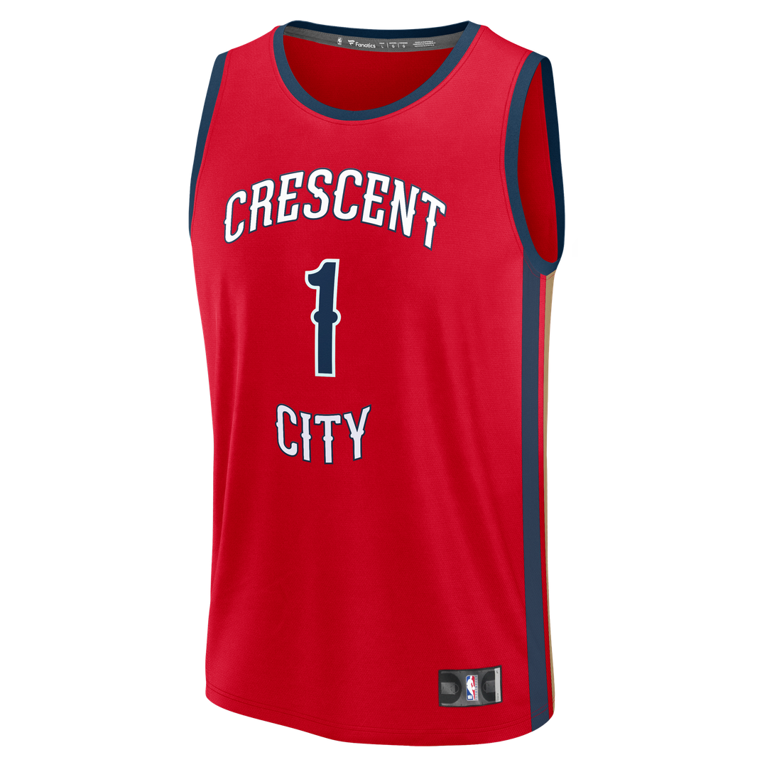 Zion Williamson New Orleans Pelicans Fanatics Youth Fast Break Player Jersey - Statement Edition - Red