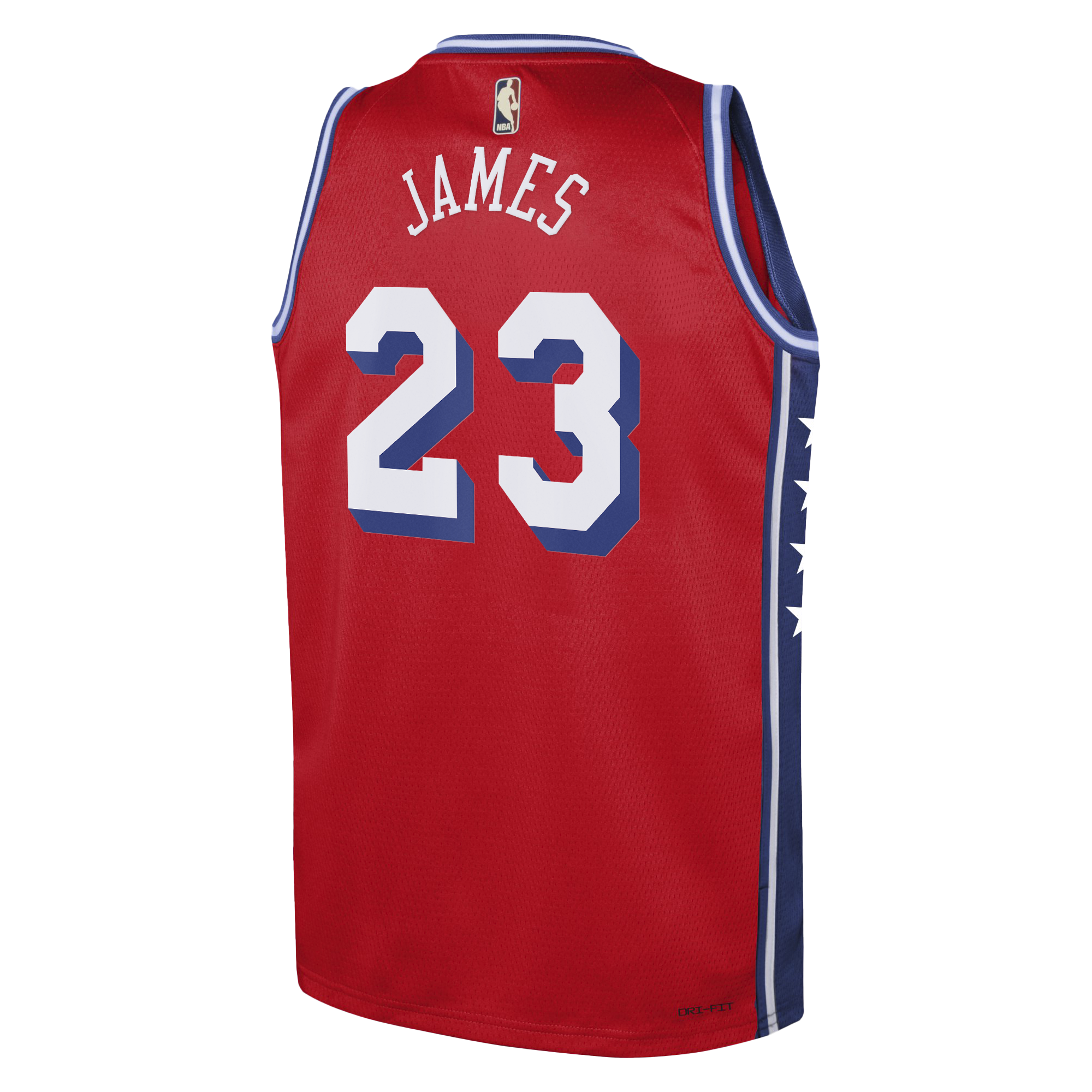 LeBron James Philadelphia 76ers Statement Edition Swingman Jersey - Red - Youth