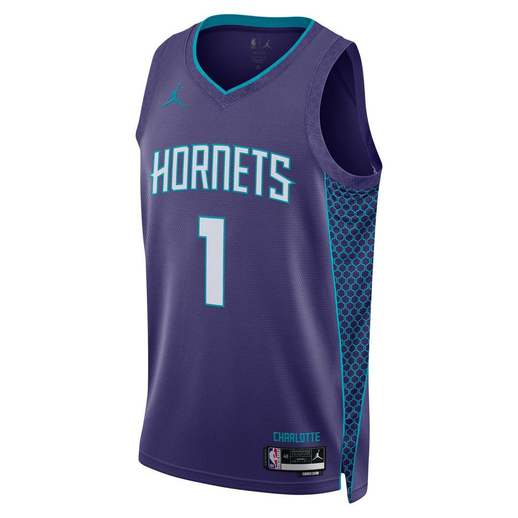 LaMelo Ball Charlotte Hornets Jordan Brand Unisex Swingman Jersey - Statement Edition - Purple