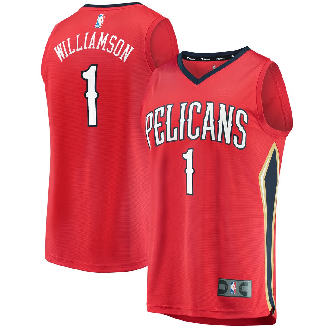 Zion Williamson New Orleans Pelicans Fanatics Replica Fast Break Jersey Red - Statement Edition