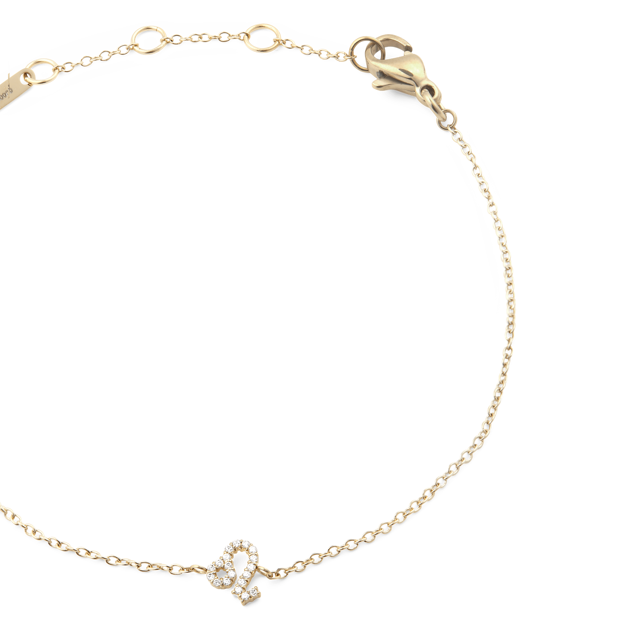 Crystal Zodiac Chain Bracelet Gold