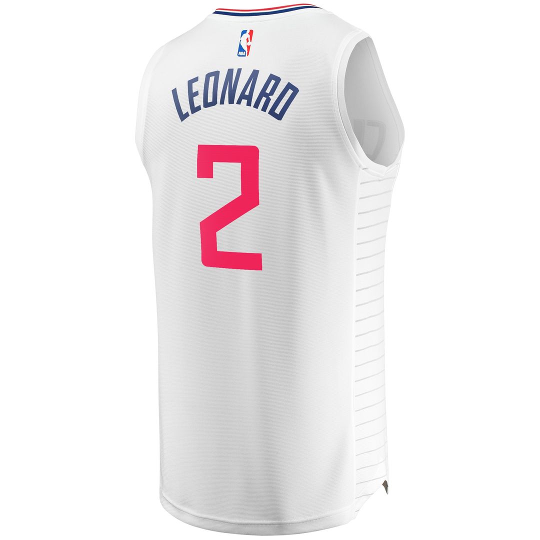 Kawhi Leonard LA Clippers Fanatics Fast Break Replica Player Jersey - White - Association Edition