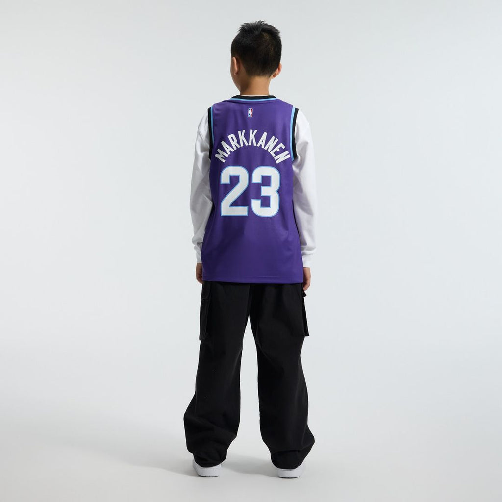 Lauri Markkanen Utah Jazz Fanatics Youth Fast Break Replica Jersey - Icon Edition - Purple