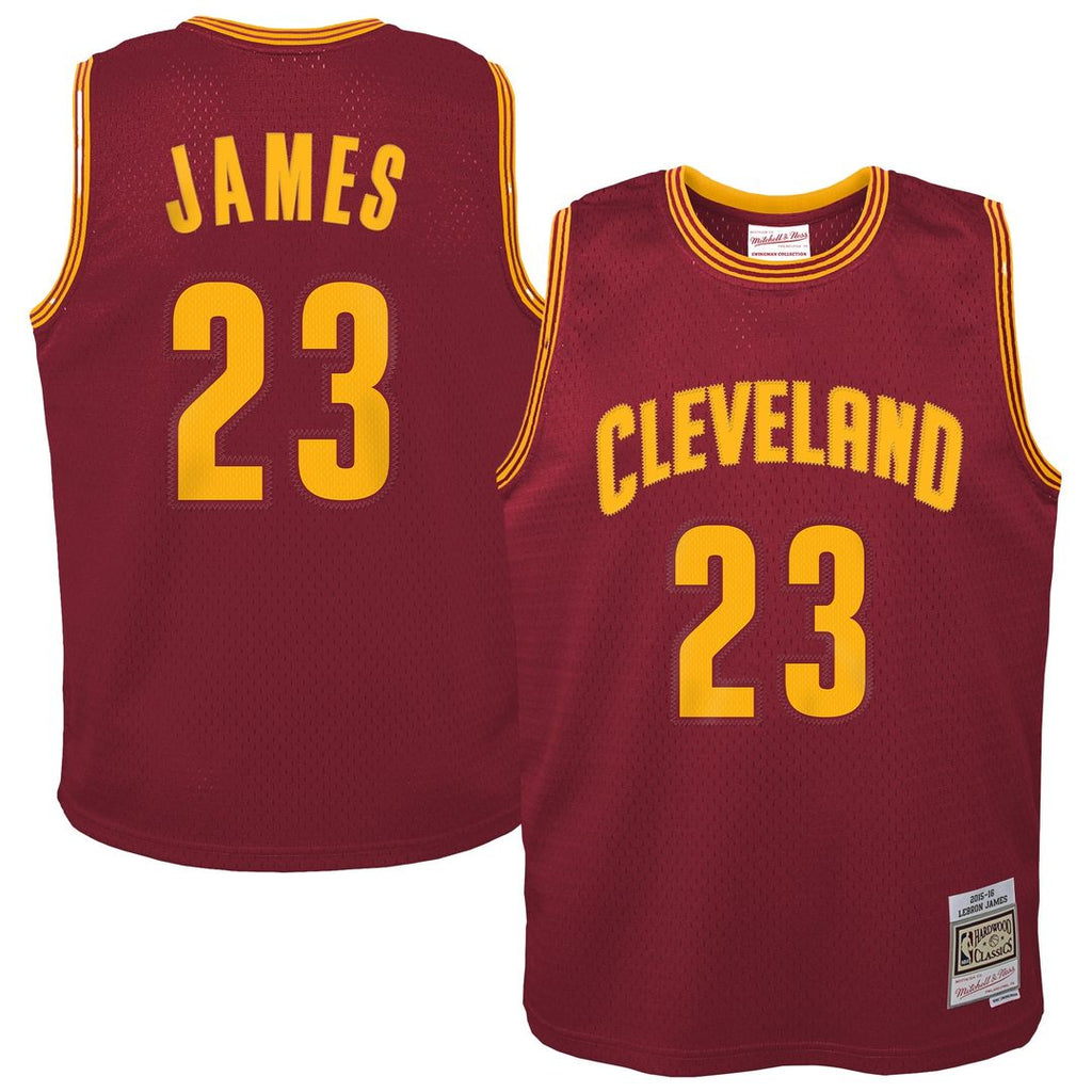 LeBron James Cleveland Cavaliers Mitchell & Ness Youth 2015/16 Hardwood Classics Swingman Jersey - Wine