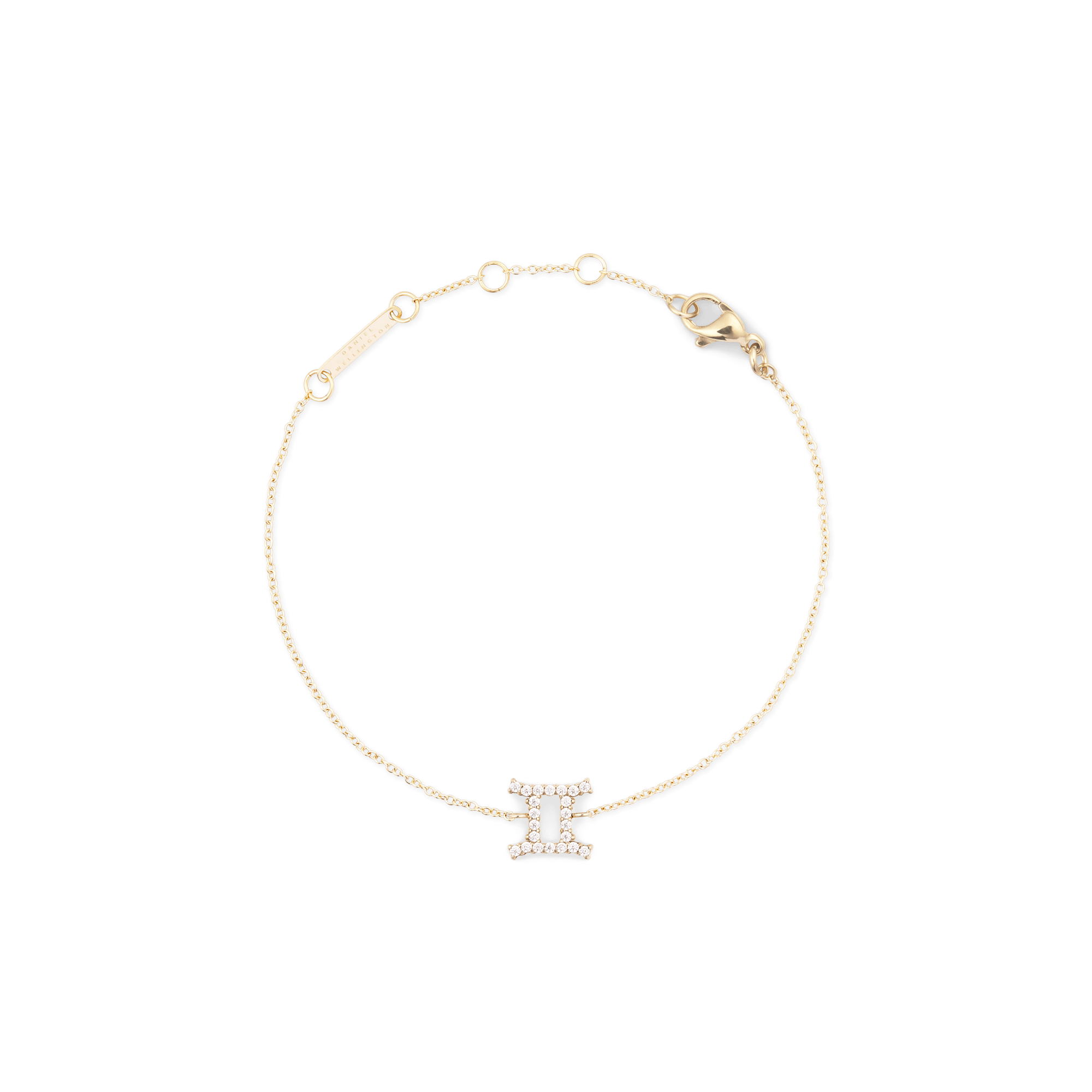 Crystal Zodiac Chain Bracelet Gold