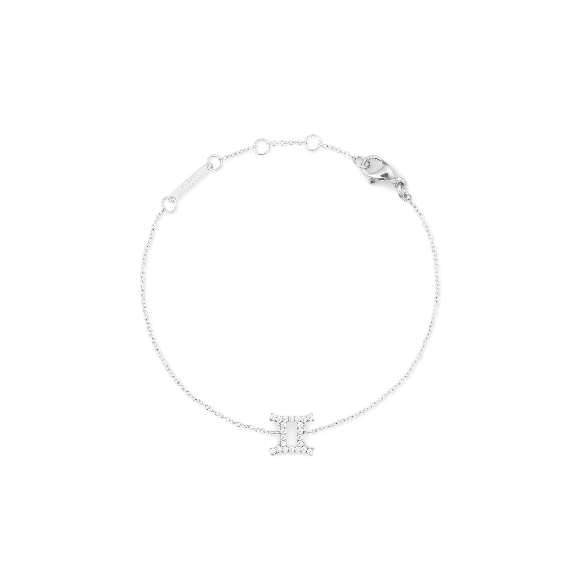 Crystal Zodiac Chain Bracelet Silver