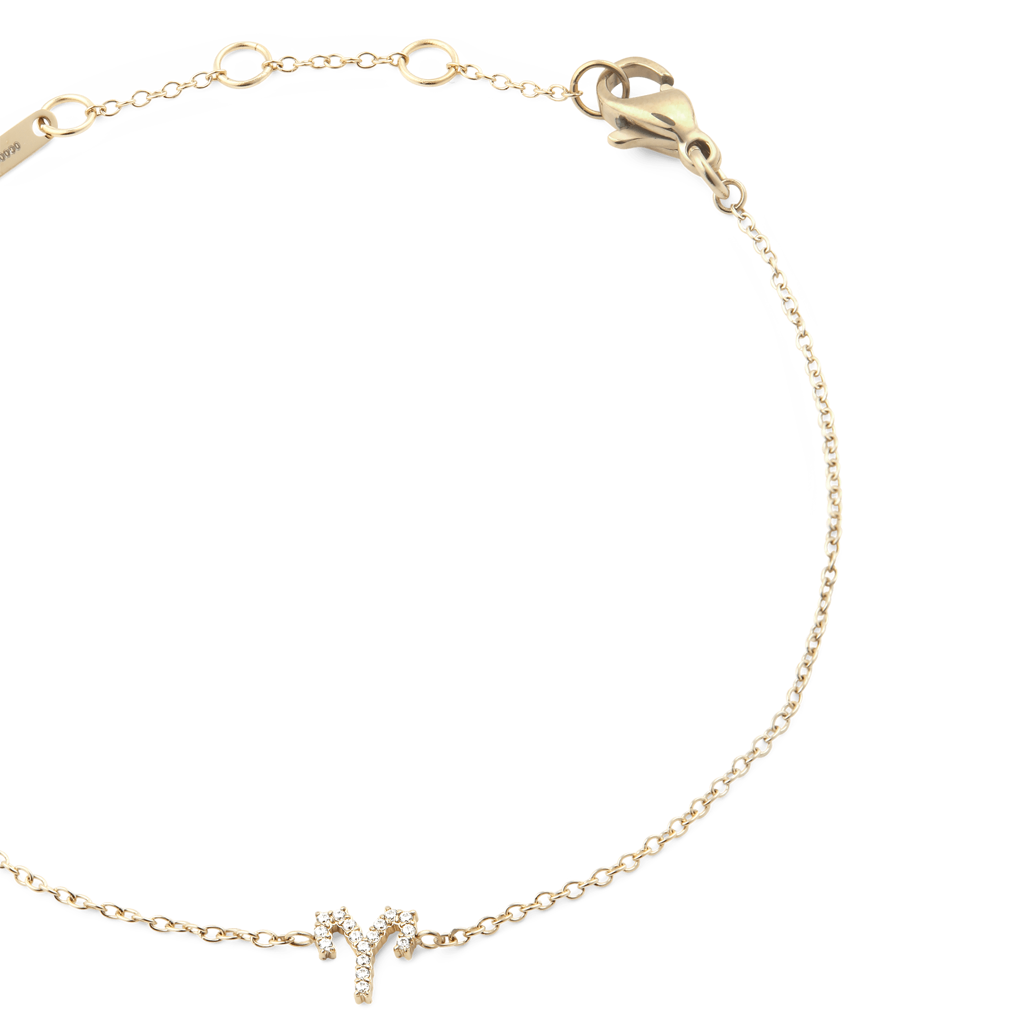 Crystal Zodiac Chain Bracelet Gold