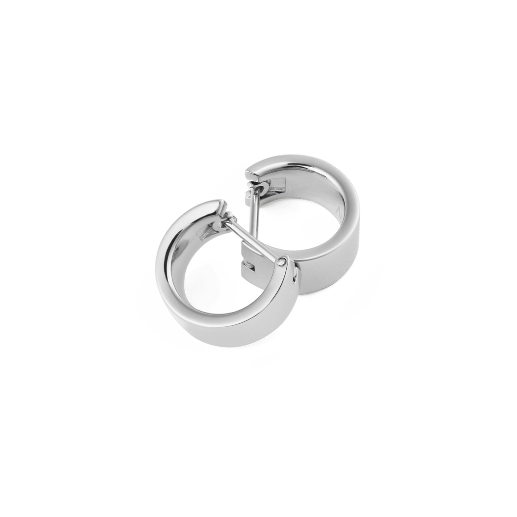 Line Earrings Polished Silver 5.5mm