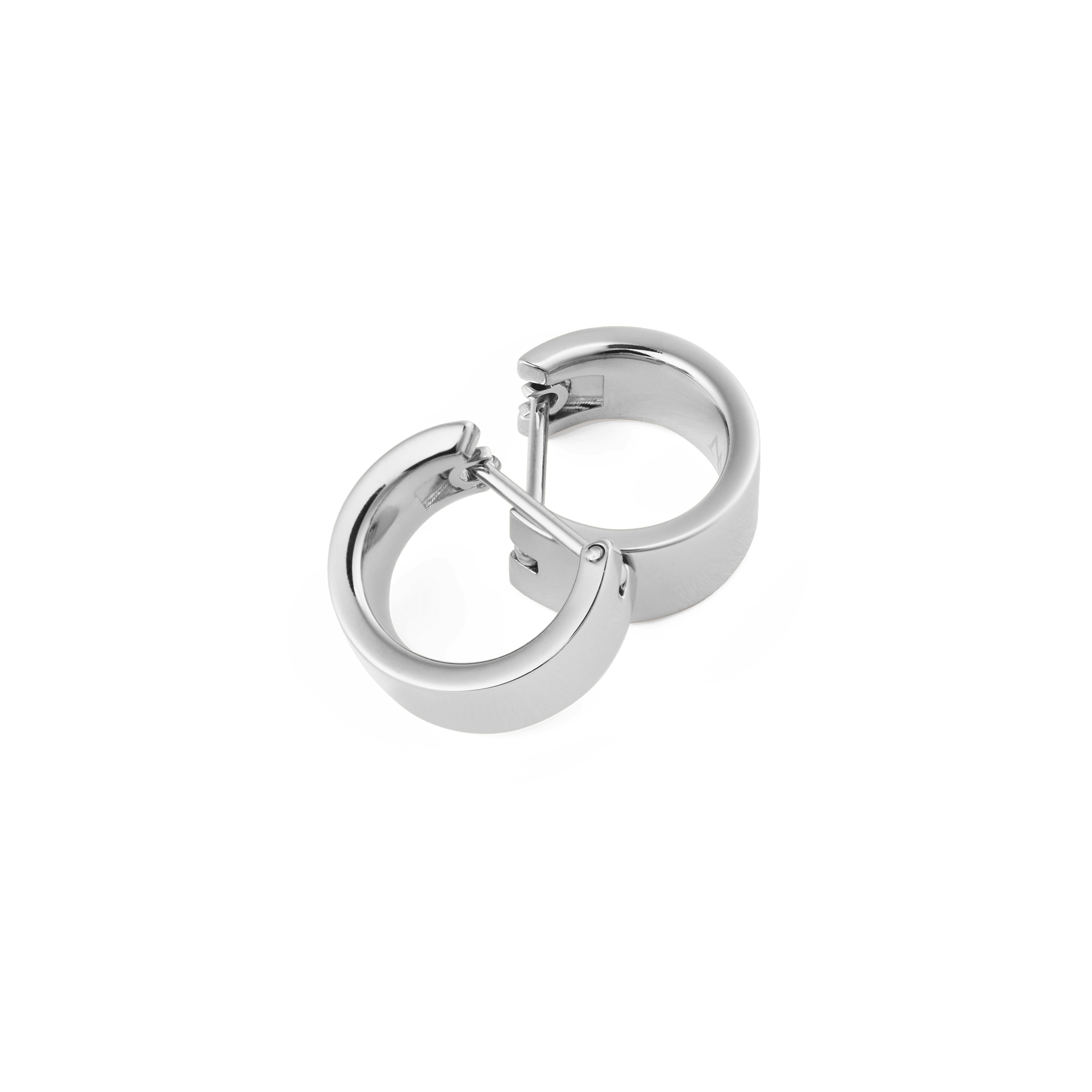 Line Earrings Polished Silver 5.5mm