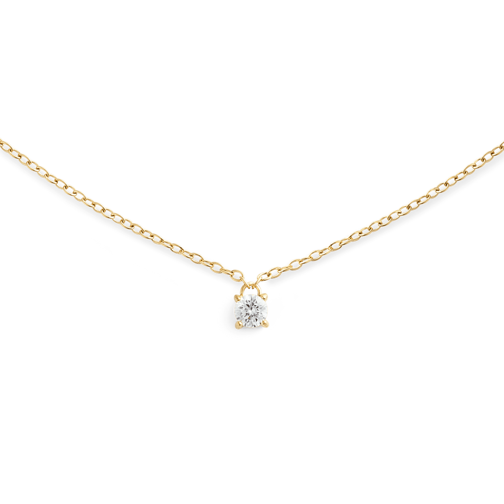 Mirelle Solitaire Necklace Gold