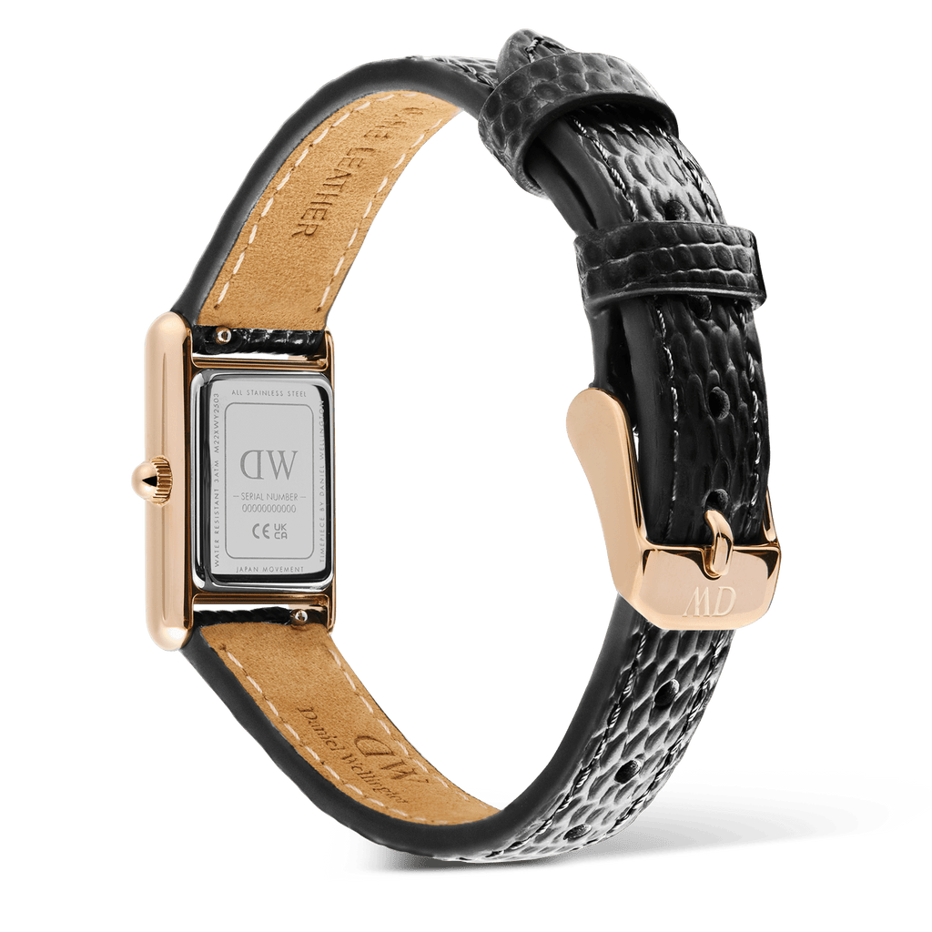 Bound Mini Black Lizard Rose Gold