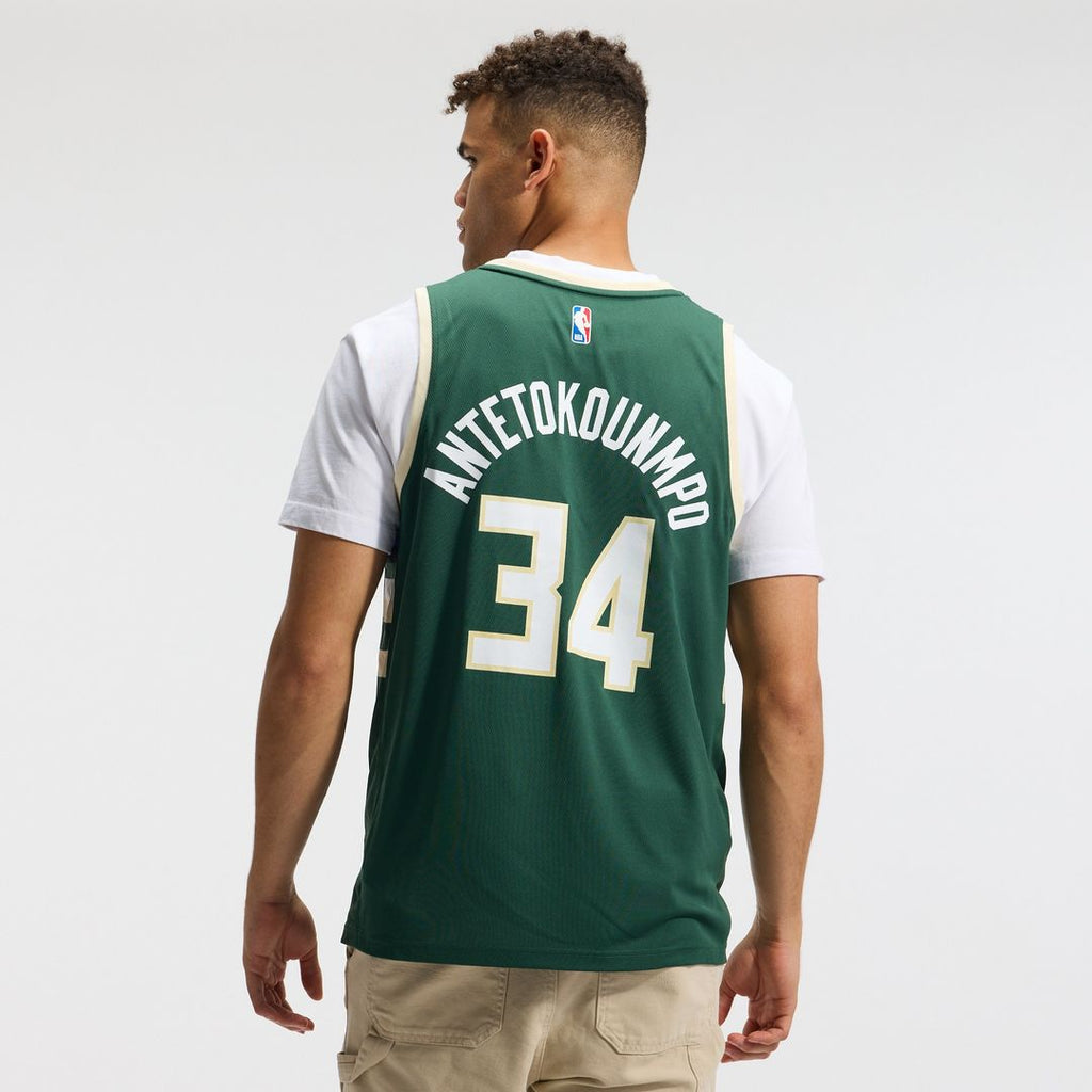 Giannis Antetokounmpo Milwaukee Bucks Fanatics Fast Break Replica Player Jersey - Icon Edition - Hunter Green