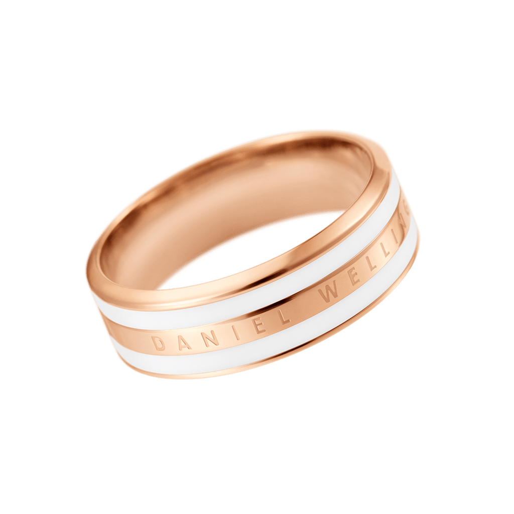 Emalie Ring Satin White Rose Gold