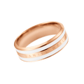 Emalie Ring Satin White Rose Gold