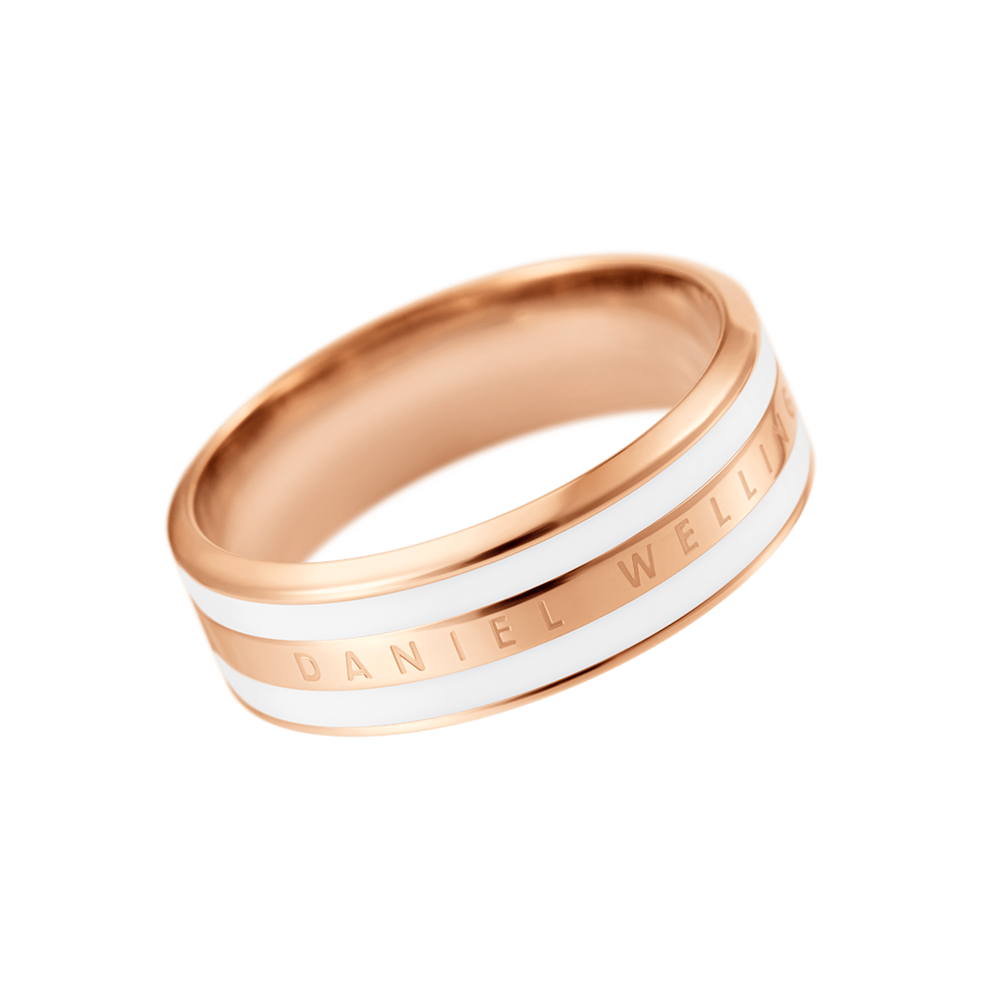 Emalie Ring Satin White Rose Gold