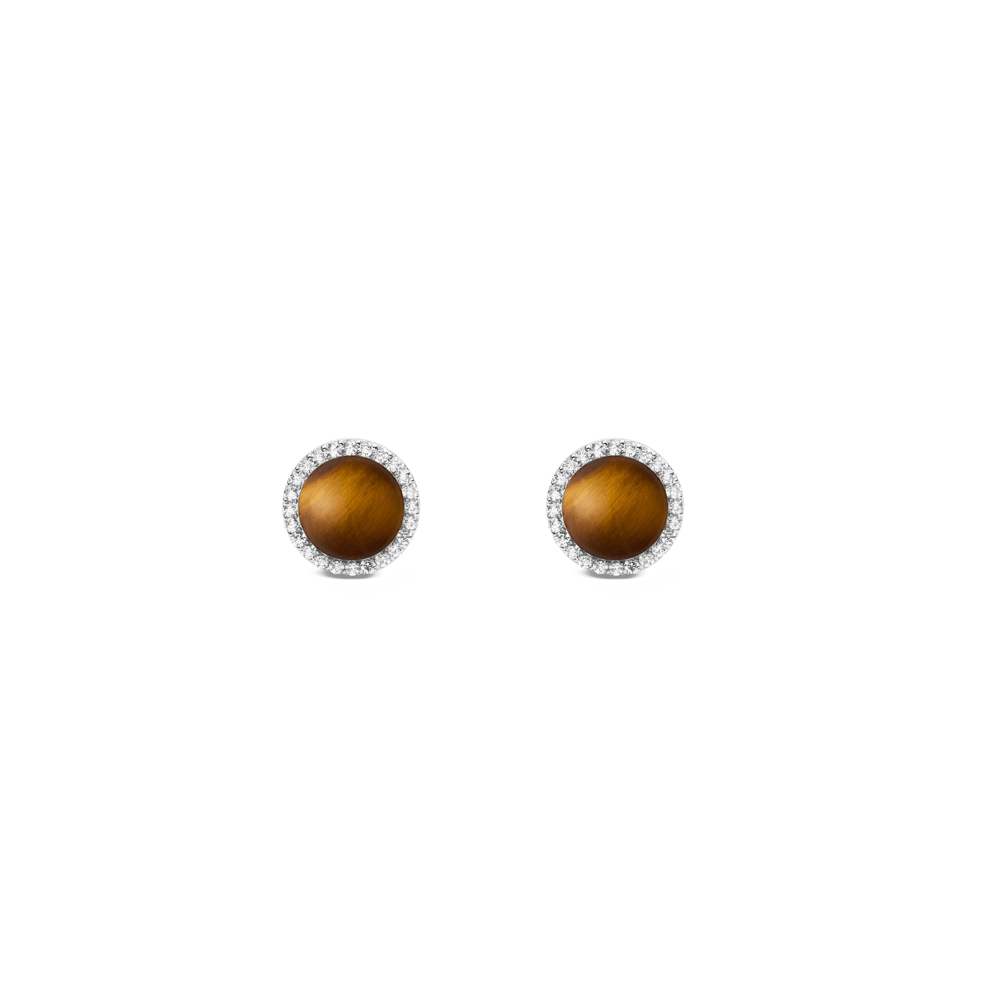 Audrey Earrings Tiger Eye Silver