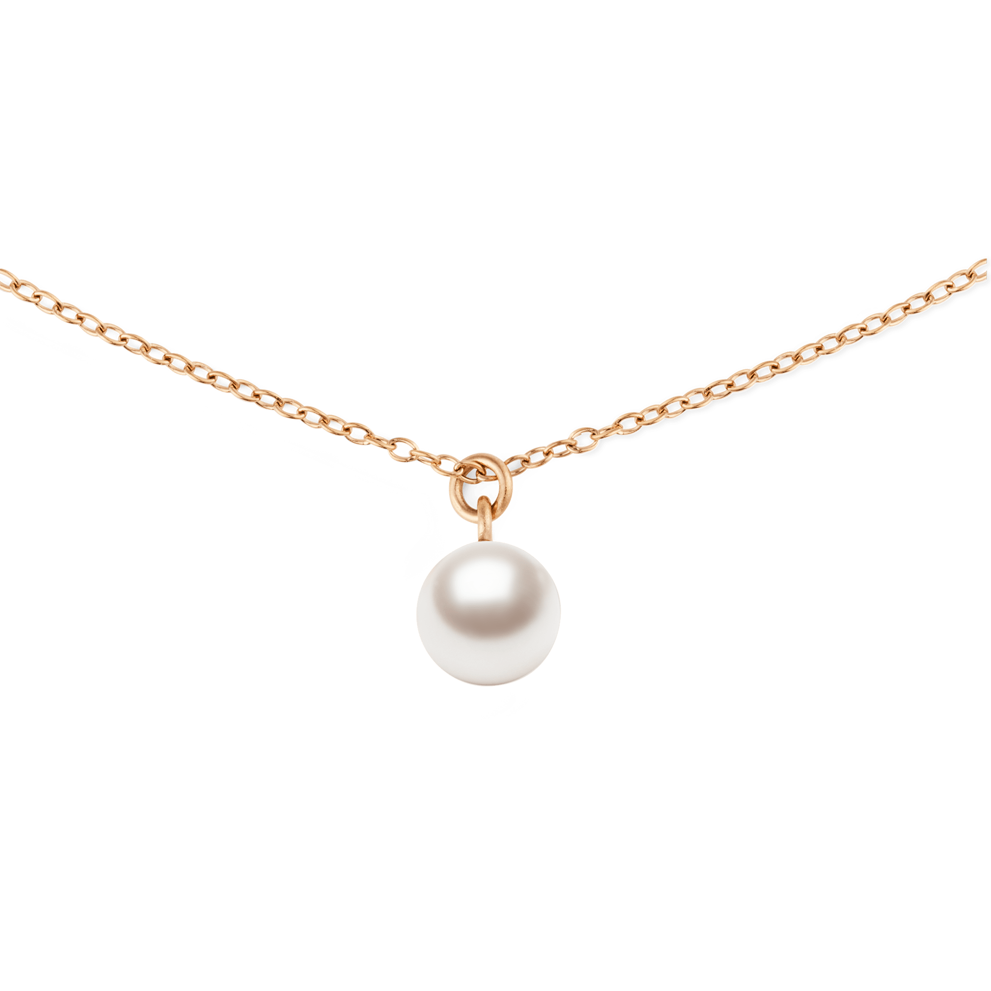 Pearl Necklace Rose Gold