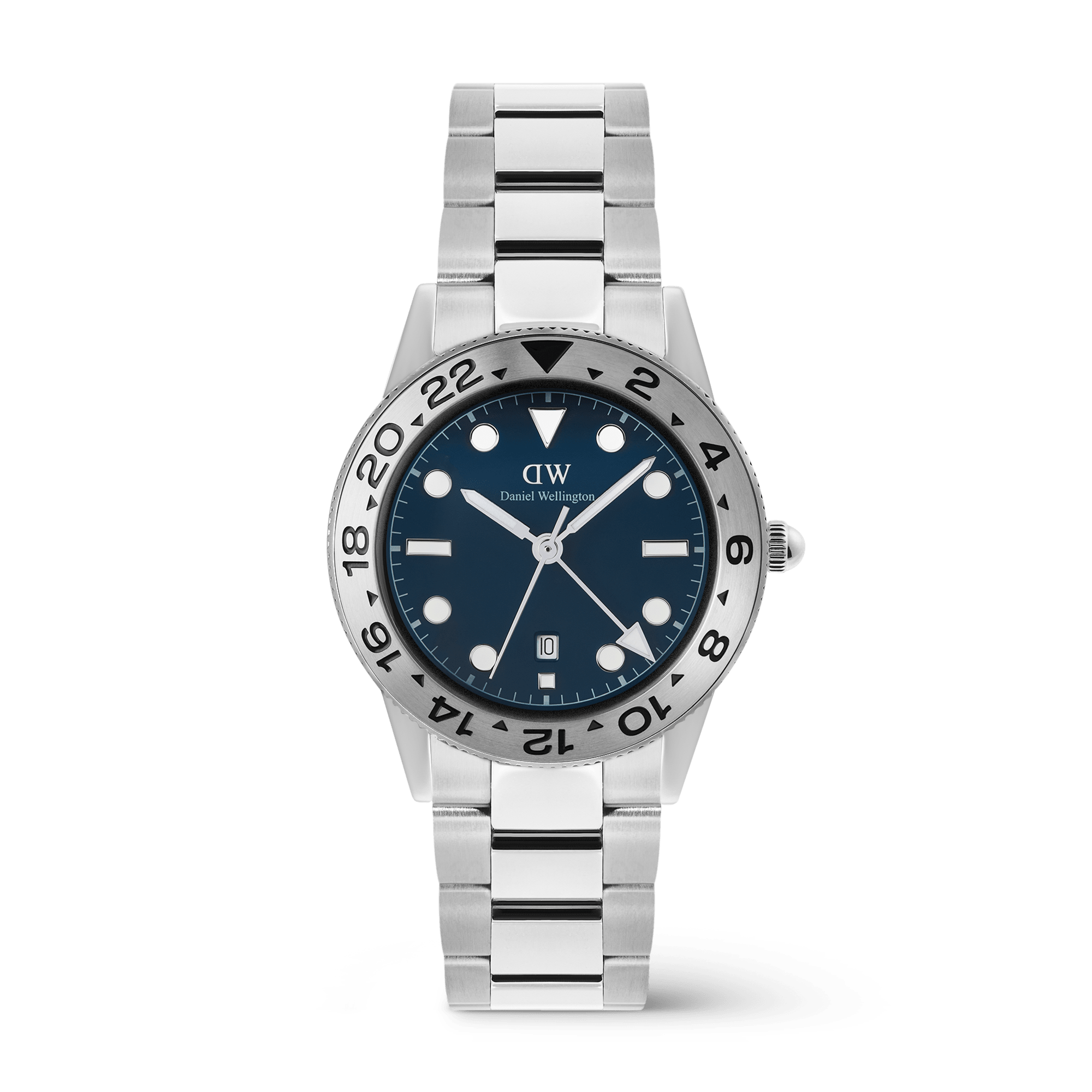 Iconic GMT Link Brushed Bezel Silver