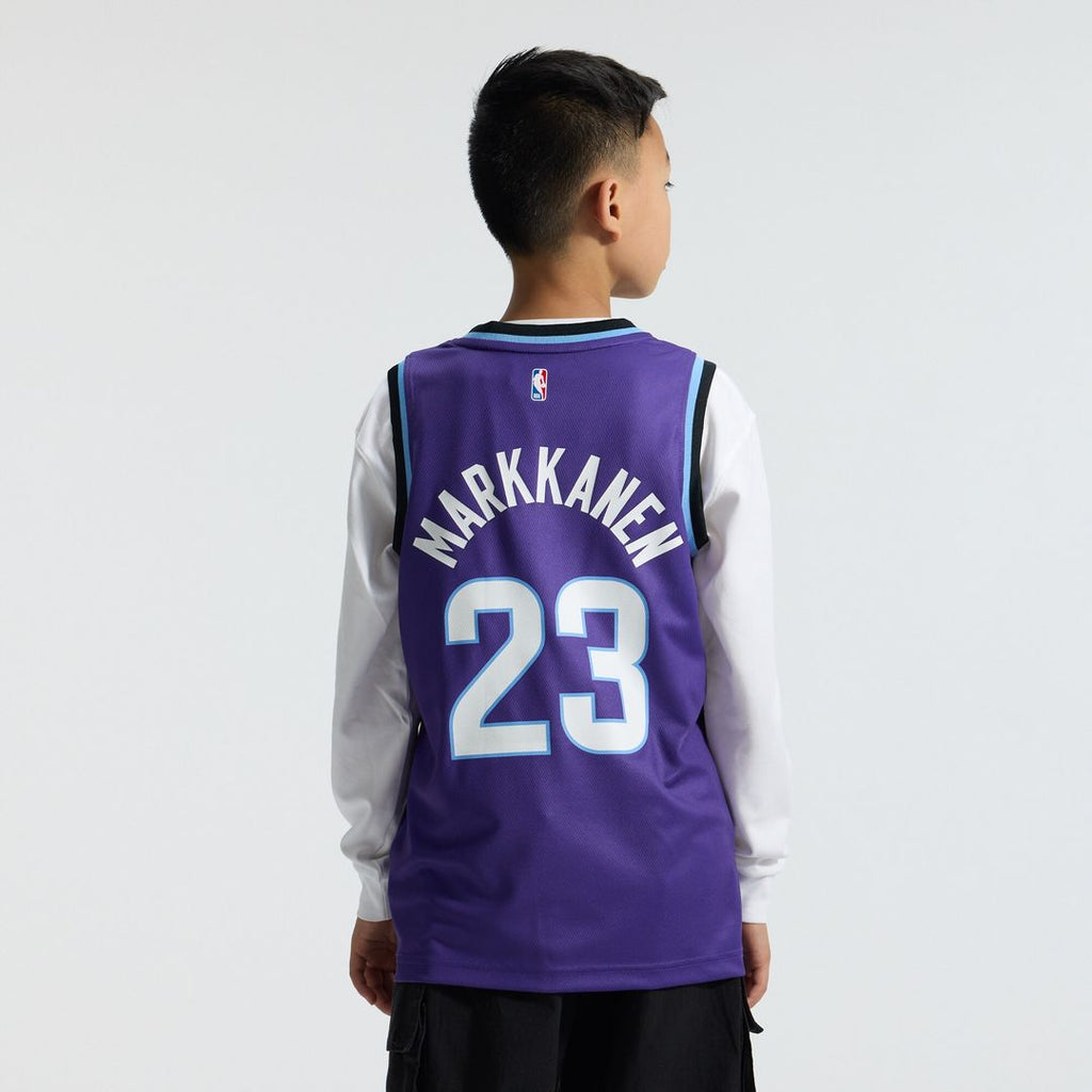 Lauri Markkanen Utah Jazz Fanatics Youth Fast Break Replica Jersey - Icon Edition - Purple