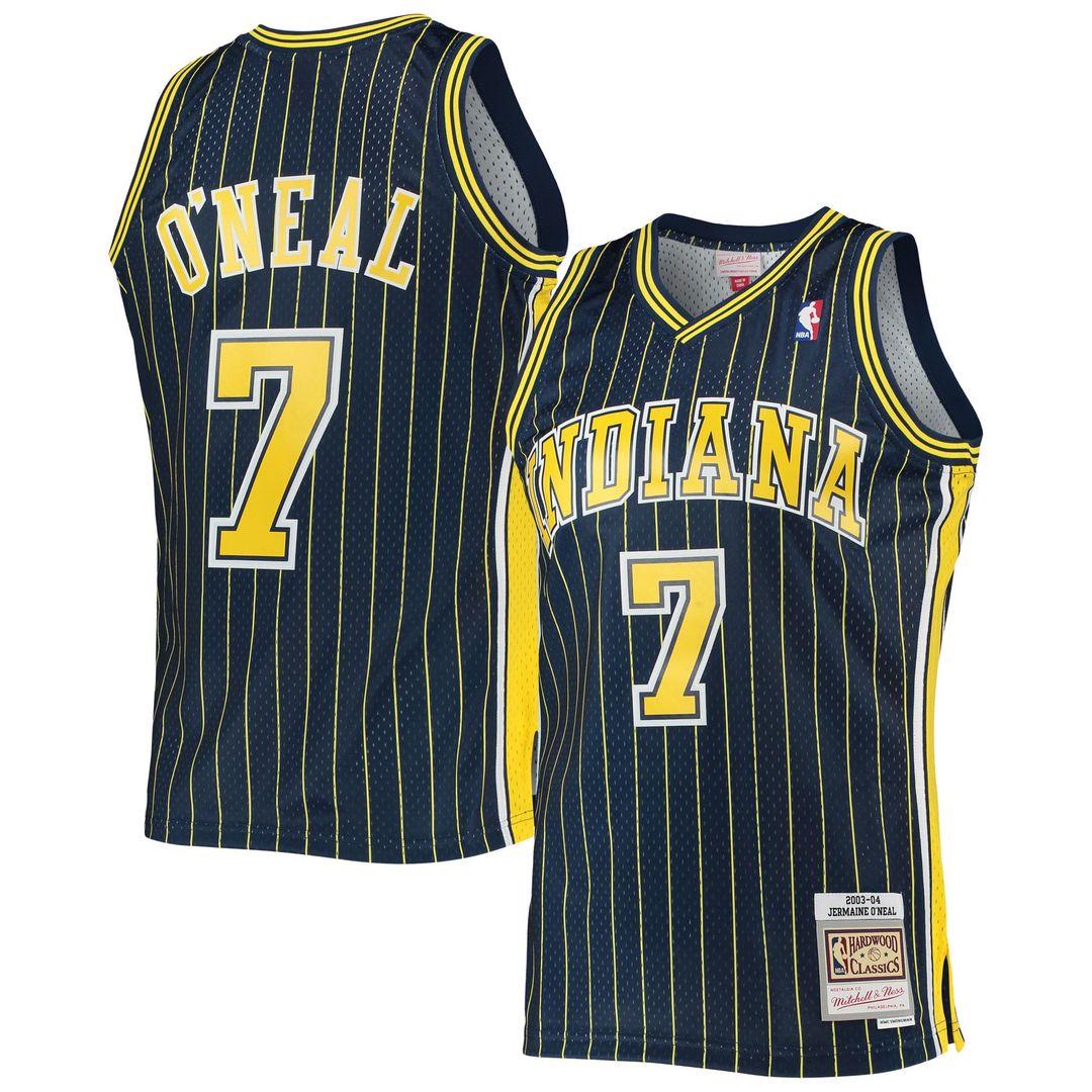 Jermaine O'Neal Indiana Pacers Mitchell & Ness 2003/04 Hardwood Classics Swingman Jersey - Navy