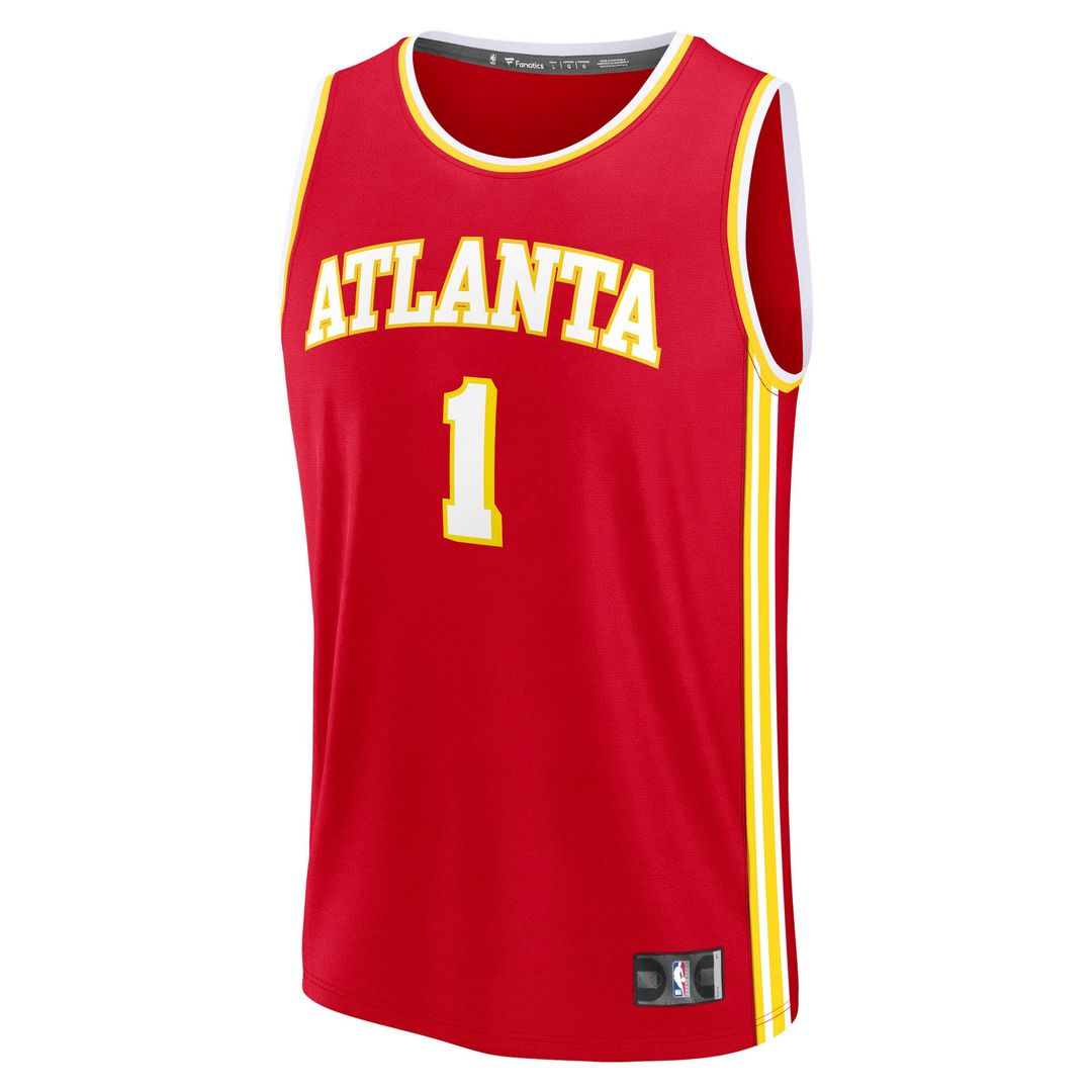 Jalen Johnson Atlanta Hawks Fanatics Fast Break Replica Jersey - Icon Edition - Red