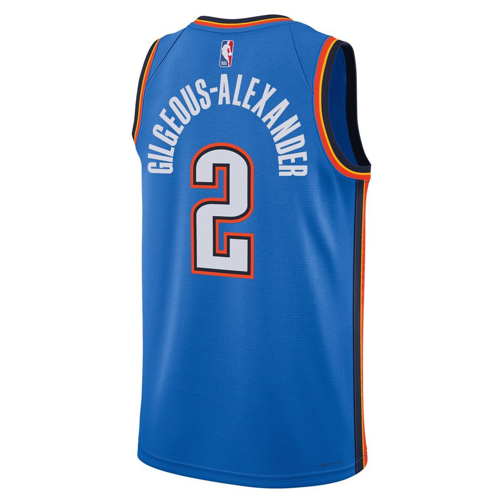 Shai Gilgeous-Alexander Oklahoma City Thunder Nike Unisex Badge Swingman Replica Jersey - Icon Edition - Blue