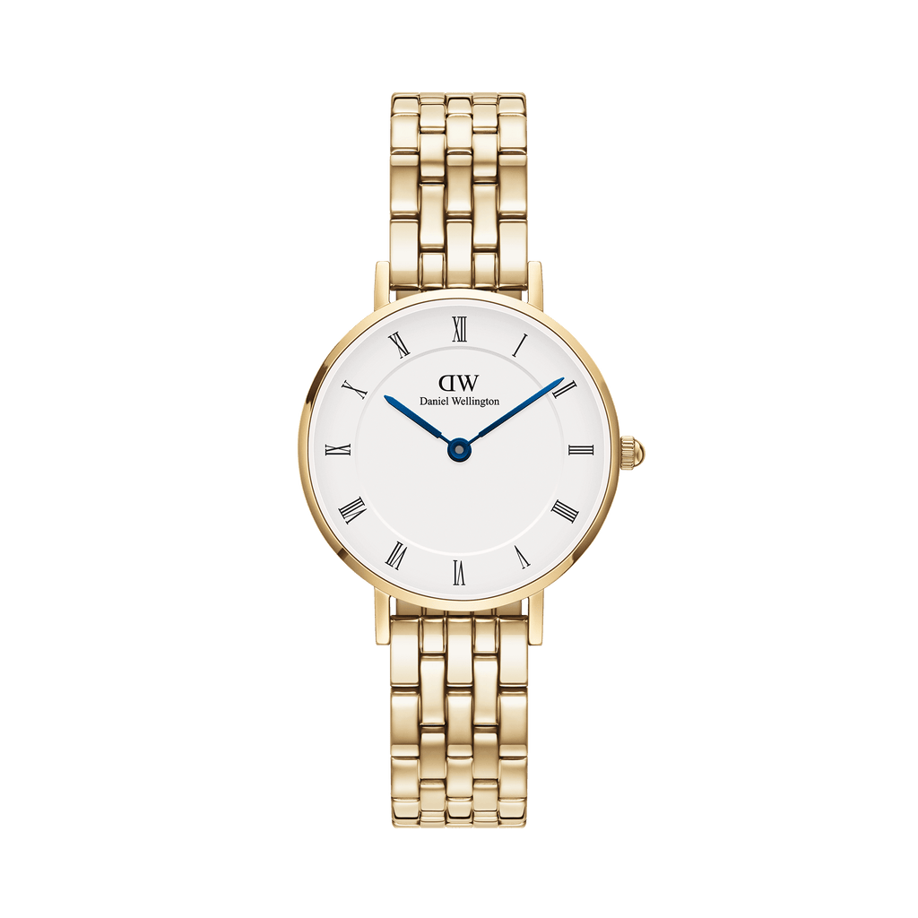 Petite Roman Numerals 5-Link Gold