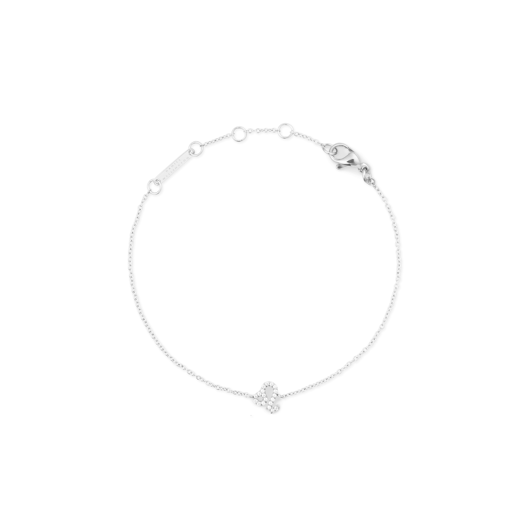 Crystal Zodiac Chain Bracelet Silver