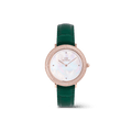 Crystalline Bezel Green Croc Rose Gold