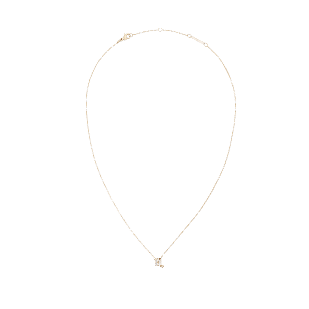 Crystal Zodiac Chain Necklace Gold