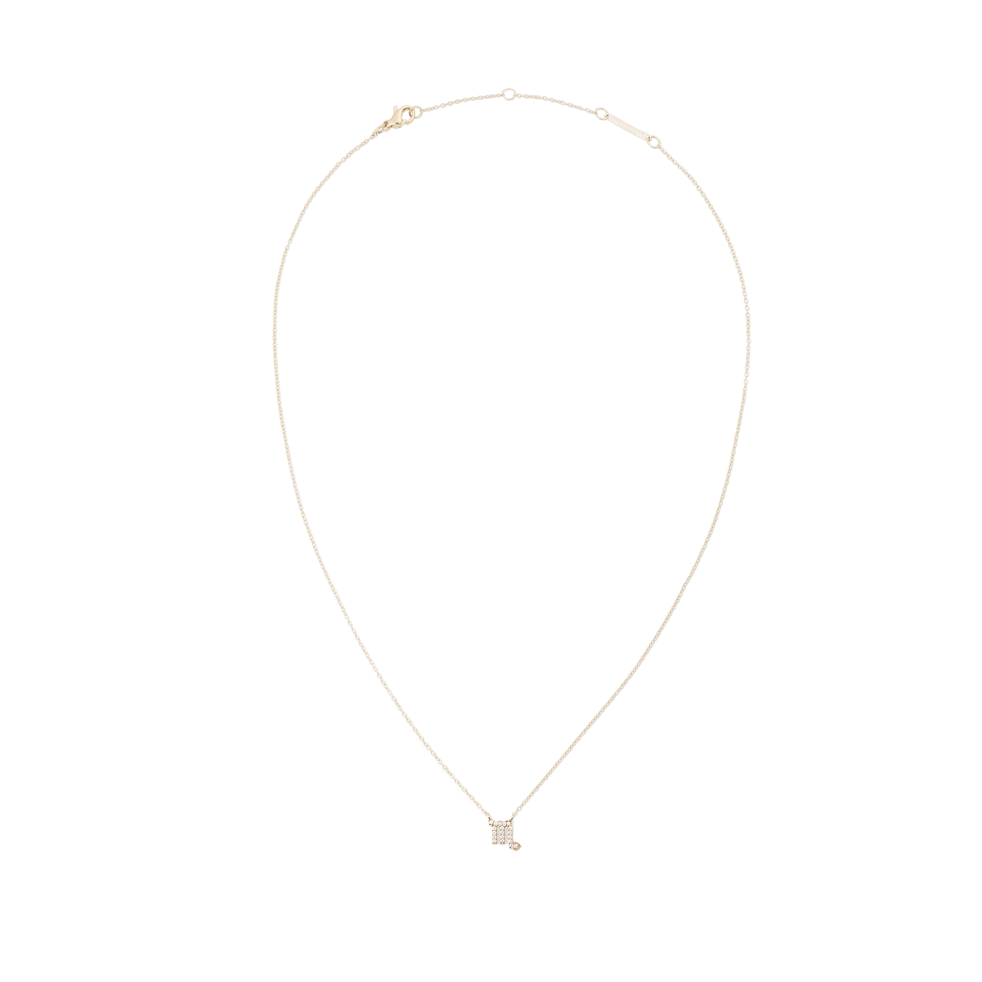 Crystal Zodiac Chain Necklace Gold