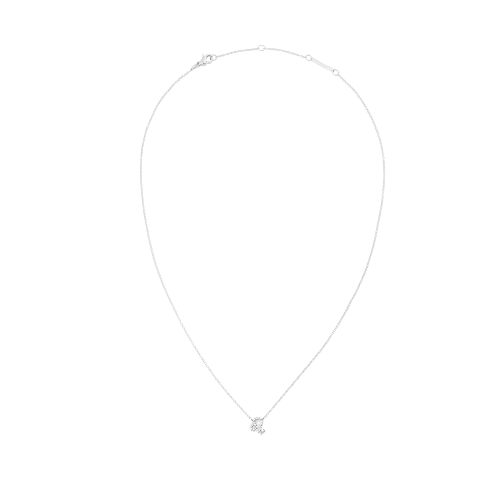 Crystal Zodiac Chain Necklace Silver