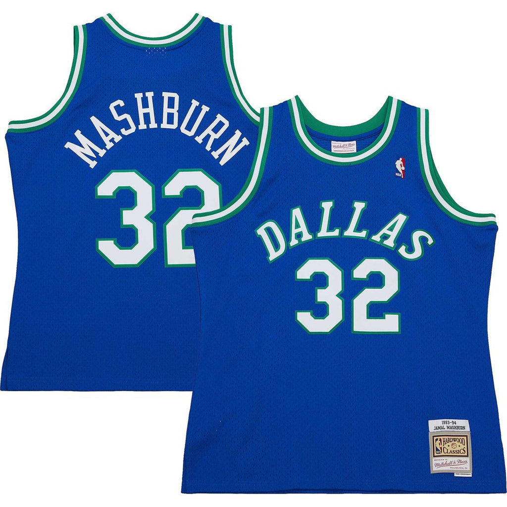 Jamal Mashburn Dallas Mavericks Mitchell & Ness 1993/94 Hardwood Classics Swingman Jersey - Blue