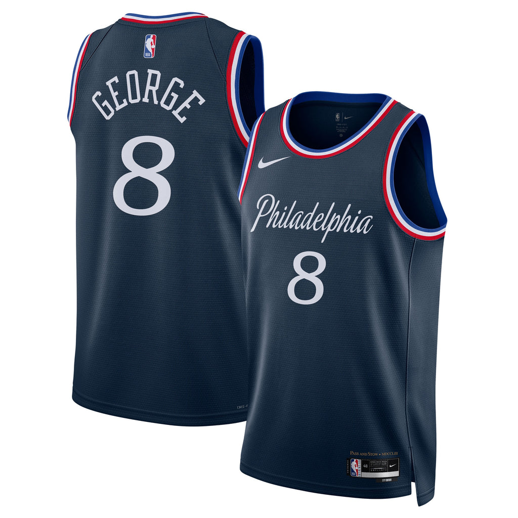 Paul George Philadelphia 76ers 2025/26 City Edition Swingman Jersey - Navy - Unisex