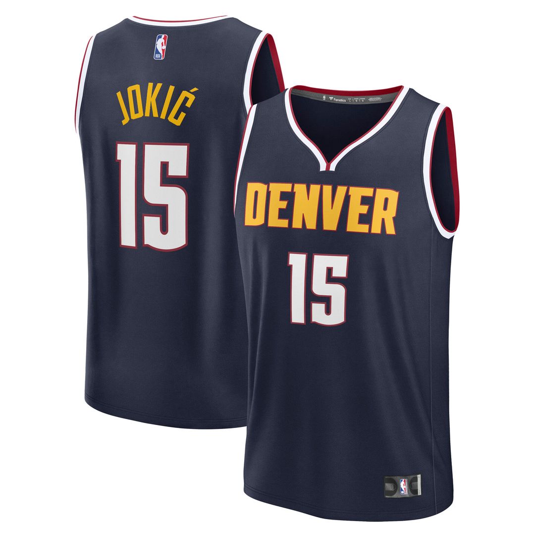 Nikola Jokic Denver Nuggets Fanatics Fast Break Replica Player Jersey - Icon Edition - Navy