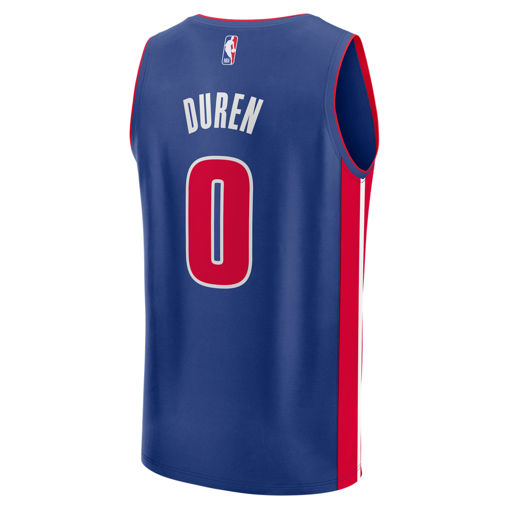 Jalen Duren Detroit Pistons Fanatics Fast Break Replica Jersey - Icon Edition - Blue