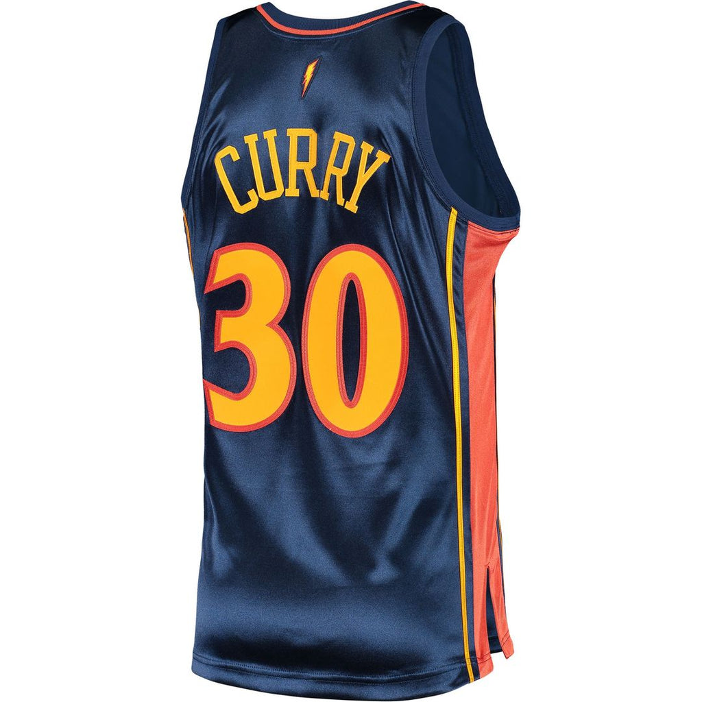 Stephen Curry Golden State Warriors Mitchell & Ness 2009/10 Hardwood Classics Authentic Jersey - Navy